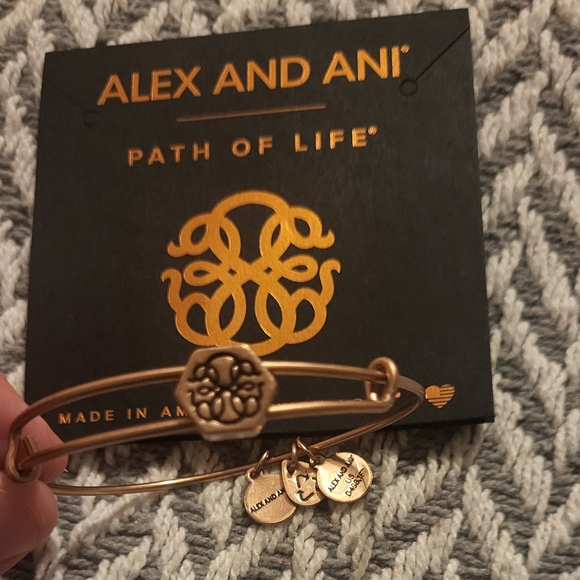 Alex and Ani Women's Path of Life Symbol Bead Charm Bangle - Picture 2 of 8